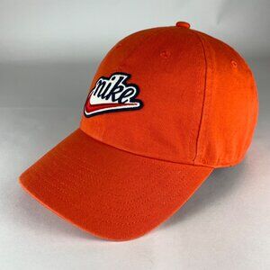 Nike Unisex Orange Heritage86 Relaxed Fit Strapback Adjustable Hat
